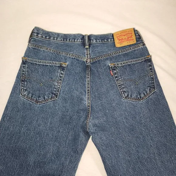 LEVI'S 550 VINTAGE Mom Jeans Regular Fit Straight Leg High Rise W36 L30 100% Cot - Picture 10 of 15